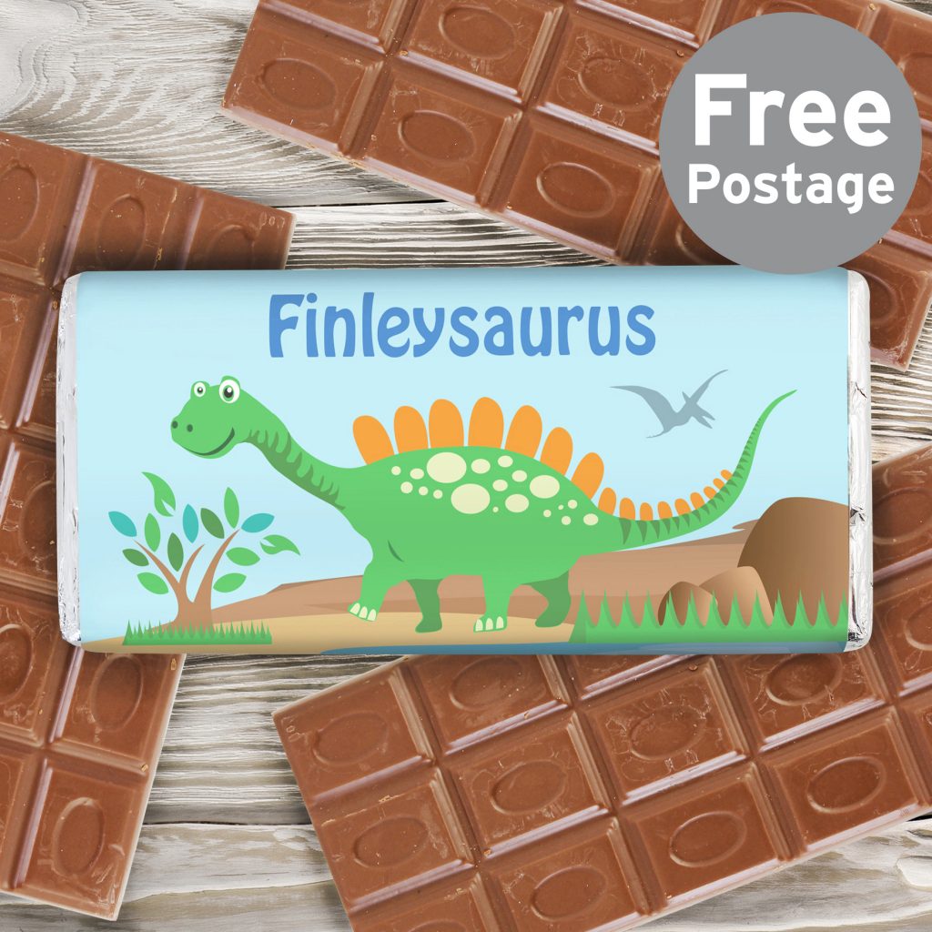 blue dinosaur chocolate protein bar